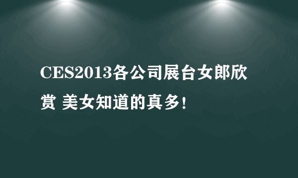 CES2013各公司展台女郎欣赏 美女知道的真多！