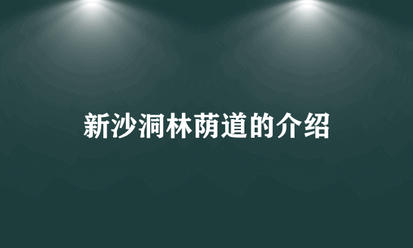 新沙洞林荫道的介绍