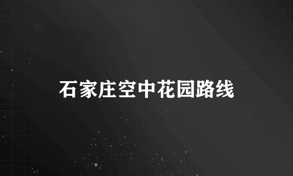 石家庄空中花园路线