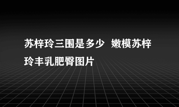 苏梓玲三围是多少  嫩模苏梓玲丰乳肥臀图片