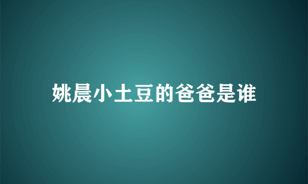 姚晨小土豆的爸爸是谁