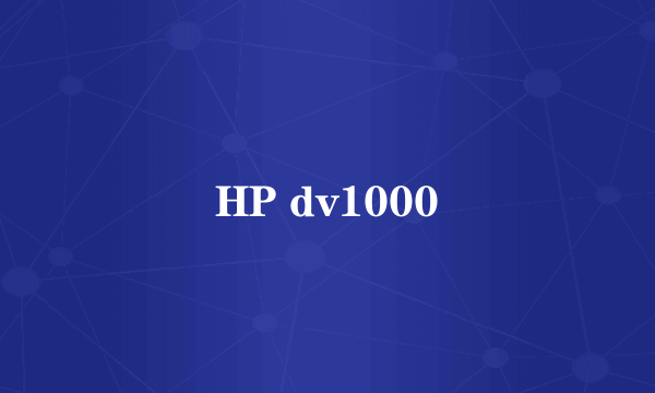 HP dv1000