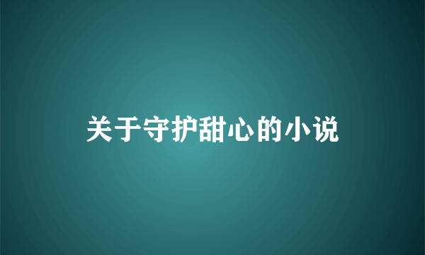 关于守护甜心的小说