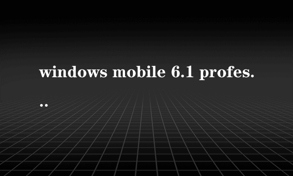 windows mobile 6.1 professional 的手机未来可否刷成6.5？