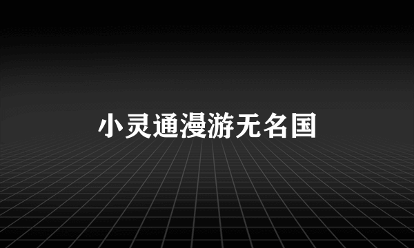 小灵通漫游无名国