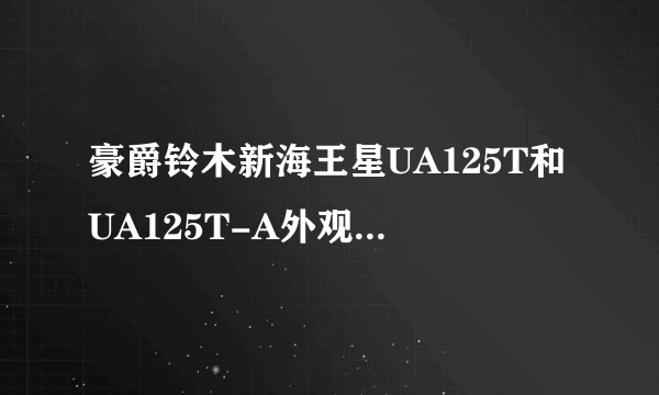 豪爵铃木新海王星UA125T和UA125T-A外观都一样怎么区别呢？