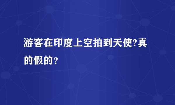 游客在印度上空拍到天使?真的假的？