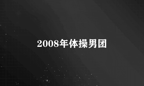 2008年体操男团