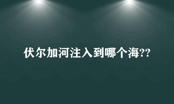 伏尔加河注入到哪个海??